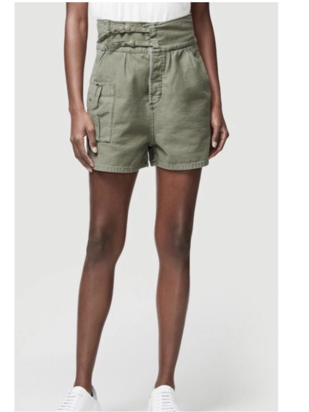 Frame Denim Olive Utility Cargo Shorts